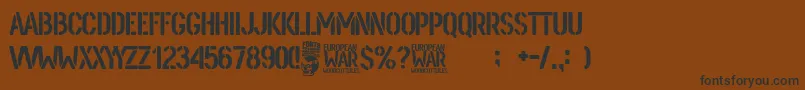 European War Font – Black Fonts on Brown Background