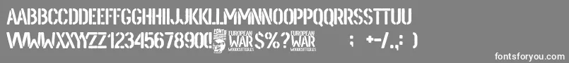 European War Font – White Fonts on Gray Background