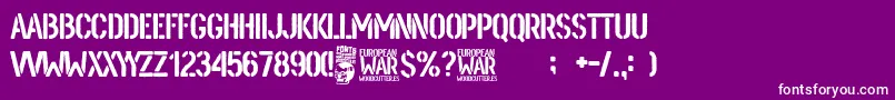 European War Font – White Fonts on Purple Background