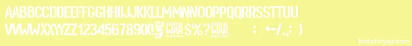 European War Font – White Fonts on Yellow Background