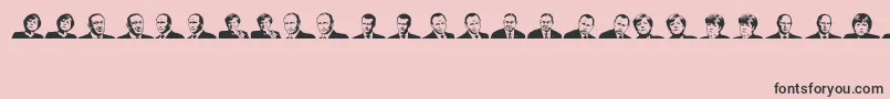 EuropeanLeaders Font – Black Fonts on Pink Background