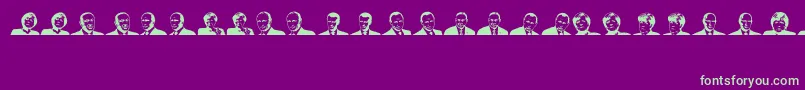 EuropeanLeaders Font – Green Fonts on Purple Background