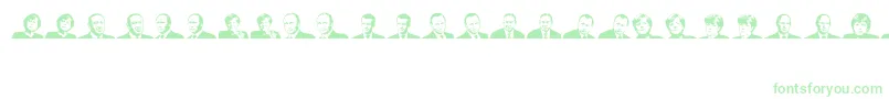 EuropeanLeaders Font – Green Fonts on White Background