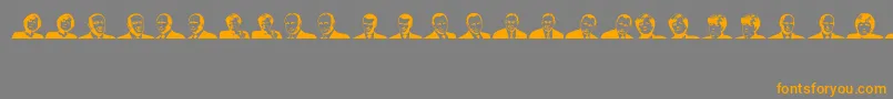 EuropeanLeaders Font – Orange Fonts on Gray Background