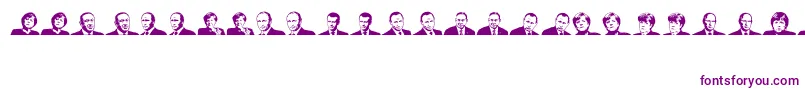 EuropeanLeaders-Schriftart – Violette Schriften auf weißem Hintergrund