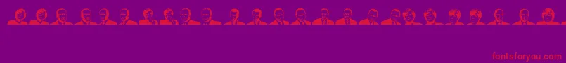 EuropeanLeaders Font – Red Fonts on Purple Background