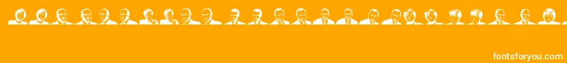 EuropeanLeaders Font – White Fonts on Orange Background