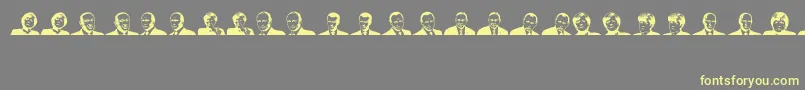 EuropeanLeaders Font – Yellow Fonts on Gray Background