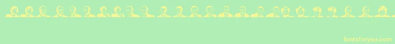 EuropeanLeaders Font – Yellow Fonts on Green Background