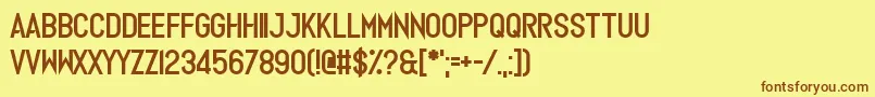 fuente Europhonic – Fuentes Marrones Sobre Fondo Amarillo