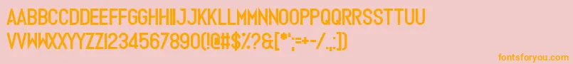 Шрифт Europhonic – оранжевые шрифты на розовом фоне