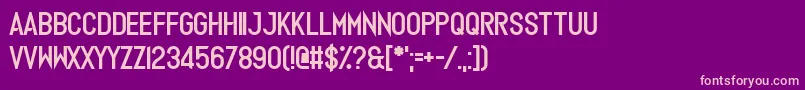 Fonte Europhonic – fontes rosa em um fundo violeta