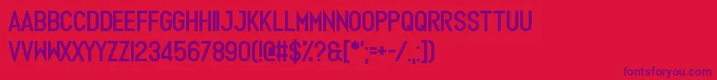 Europhonic Font – Purple Fonts on Red Background