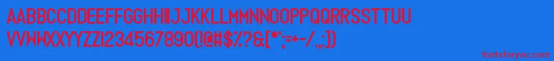 Europhonic Font – Red Fonts on Blue Background