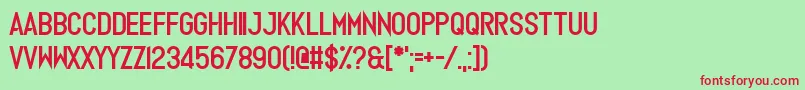 Шрифт Europhonic – красные шрифты на зелёном фоне