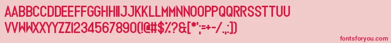 Europhonic Font – Red Fonts on Pink Background