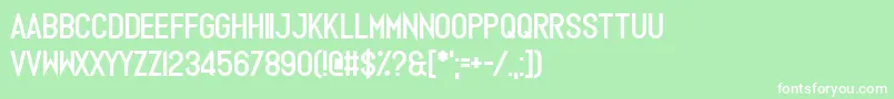 Europhonic Font – White Fonts on Green Background