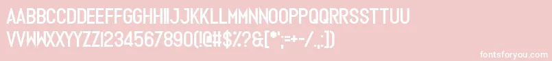 Europhonic Font – White Fonts on Pink Background