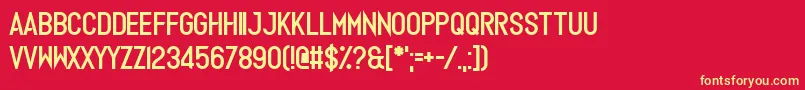 Europhonic Font – Yellow Fonts on Red Background