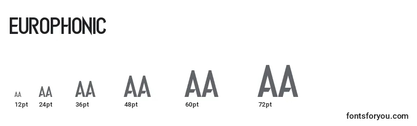 Europhonic Font Sizes