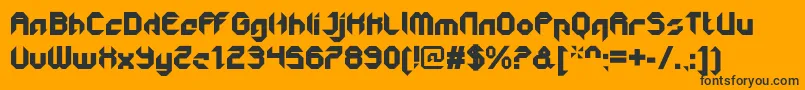 GetaroboClosed Font – Black Fonts on Orange Background