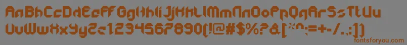 GetaroboClosed-fontti – ruskeat fontit harmaalla taustalla