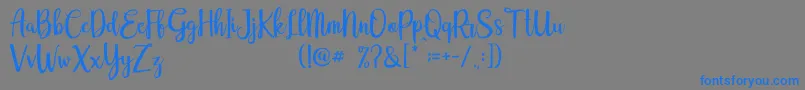 Eurotrophya Dafont Font – Blue Fonts on Gray Background