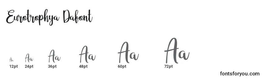 Eurotrophya Dafont Font Sizes