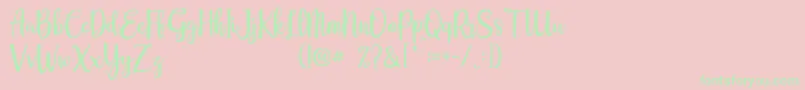 Eurotrophya Dafont Font – Green Fonts on Pink Background