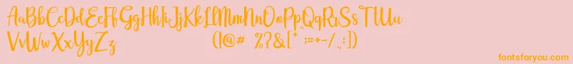 Eurotrophya Dafont Font – Orange Fonts on Pink Background