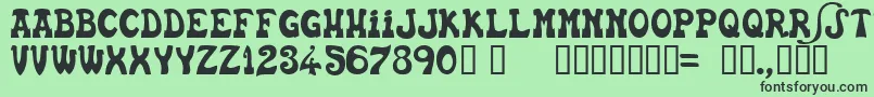 Шрифт EUSKFN   – чёрные шрифты на зелёном фоне