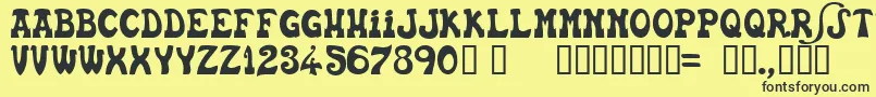 EUSKFN  -Schriftart – Schwarze Schriften auf gelbem Hintergrund