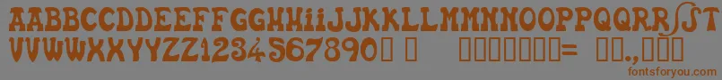 EUSKFN   Font – Brown Fonts on Gray Background