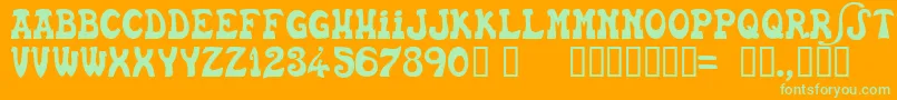 EUSKFN   Font – Green Fonts on Orange Background