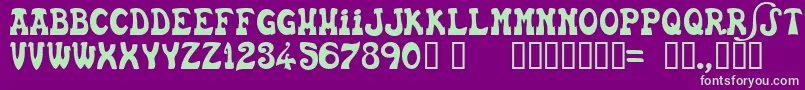 EUSKFN   Font – Green Fonts on Purple Background