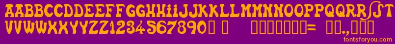 EUSKFN   Font – Orange Fonts on Purple Background