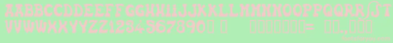 EUSKFN  -Schriftart – Rosa Schriften auf grünem Hintergrund