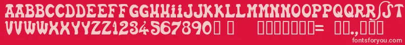 EUSKFN   Font – Pink Fonts on Red Background