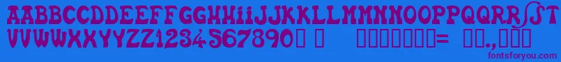 EUSKFN   Font – Purple Fonts on Blue Background