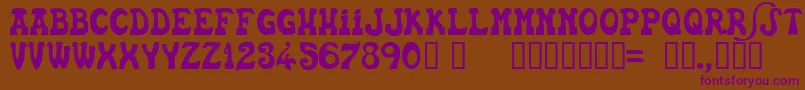 EUSKFN   Font – Purple Fonts on Brown Background