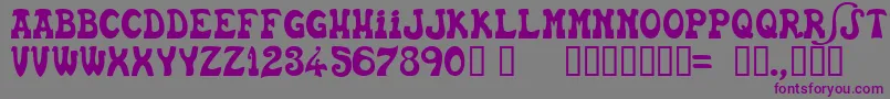 EUSKFN  -Schriftart – Violette Schriften auf grauem Hintergrund