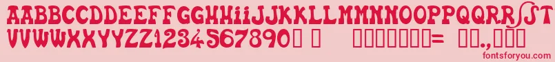 EUSKFN   Font – Red Fonts on Pink Background