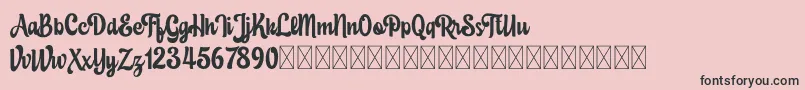 Fonte Eustachio demo version – fontes pretas em um fundo rosa