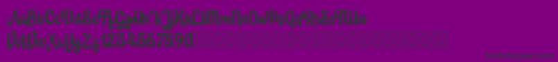 フォントEustachio demo version – 紫の背景に黒い文字