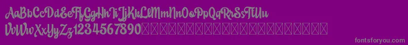 Fonte Eustachio demo version – fontes cinzas em um fundo violeta