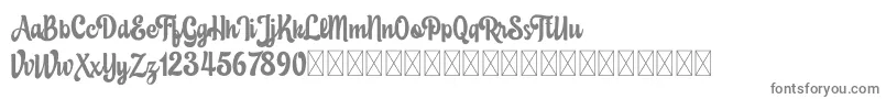 Eustachio demo version-fontti – harmaat kirjasimet valkoisella taustalla