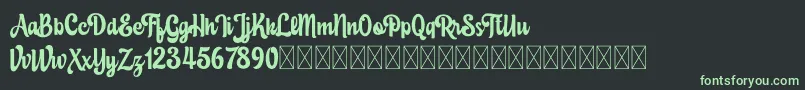 Eustachio demo version Font – Green Fonts on Black Background