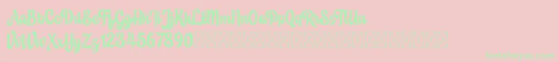 Eustachio demo version Font – Green Fonts on Pink Background