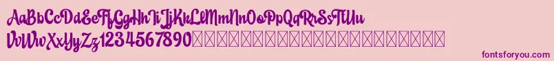 Eustachio demo version Font – Purple Fonts on Pink Background