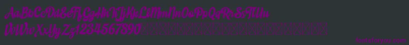 Eustachio Italic demo Font – Purple Fonts on Black Background